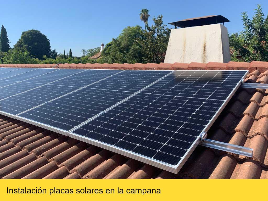 Instalación de placas fotovoltaicas La Campana
